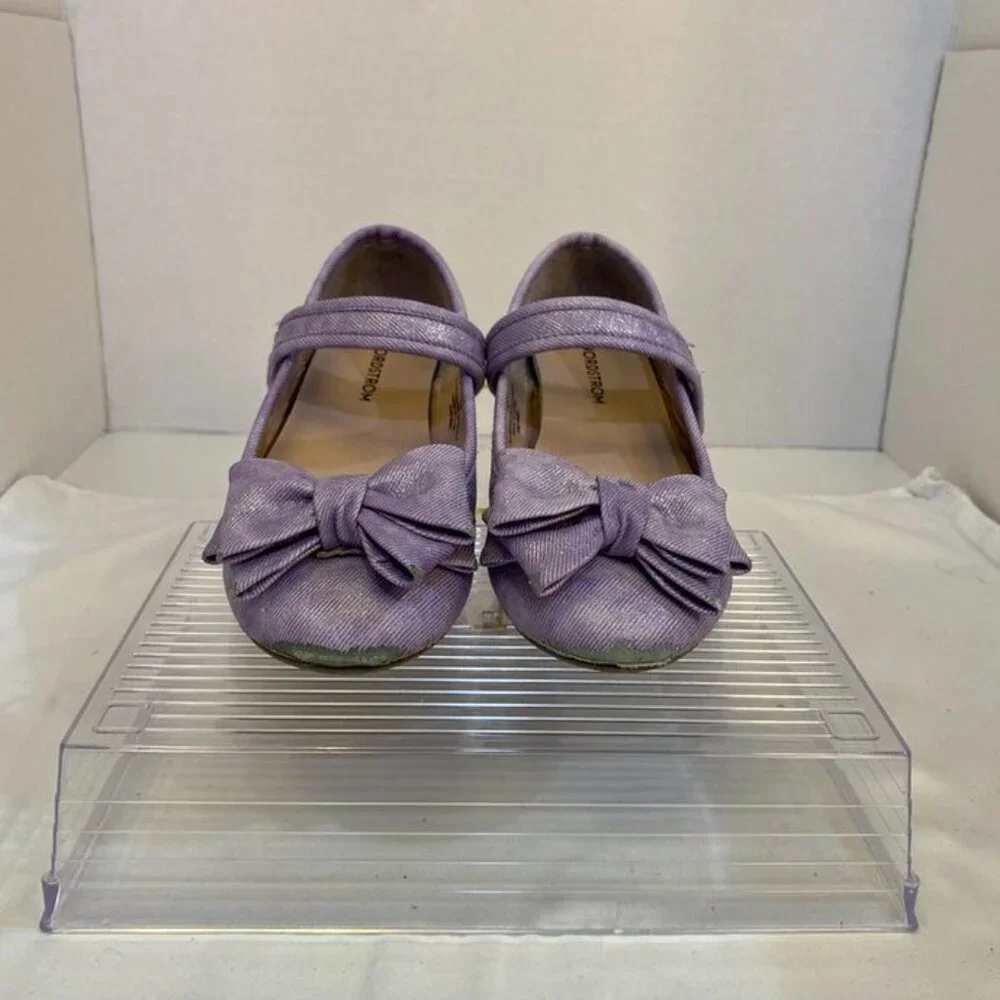 3/$20 Bundle •Nordstrom Purple Mary Jane Glitter Toddler Girl Shoes Lavender 12M